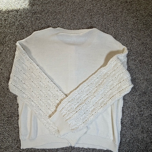Time and Tru Chunky Textured Off White Knit Cardigan Sweater – Women’s XL - Picture 5 of 7